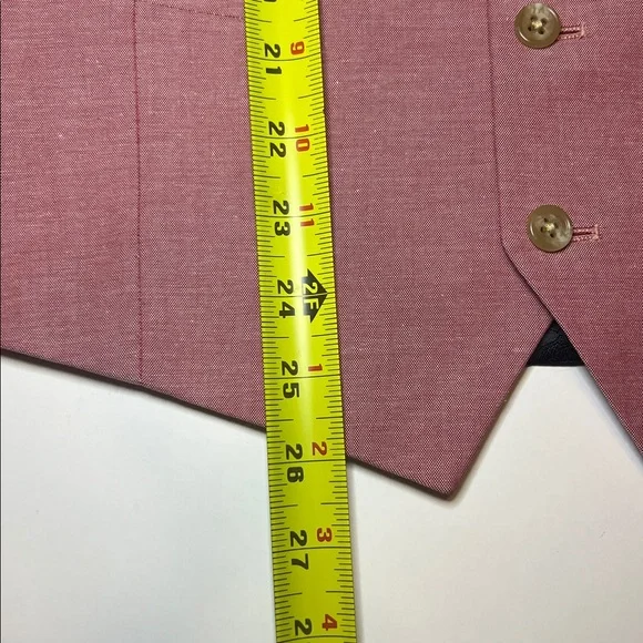 NWT JOE Joseph Abboud CUSTOM MADE Dusty Rose Slim Fit Suit Vest - Pink Size 42R - Picture 10 of 16